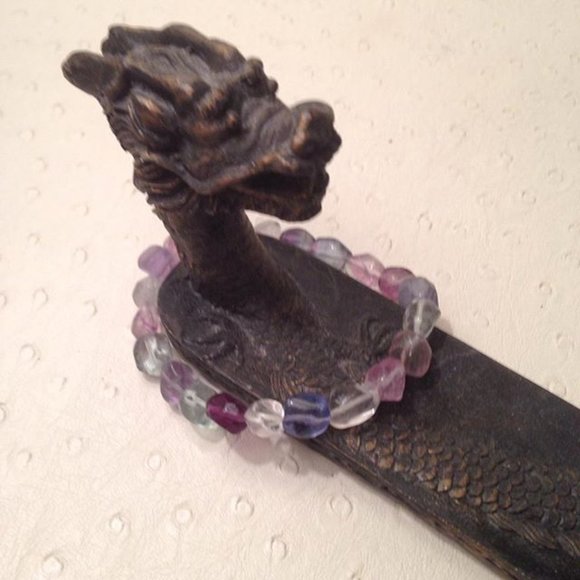 NEW Fluorite crystals bracelet - Picture 2 of 3